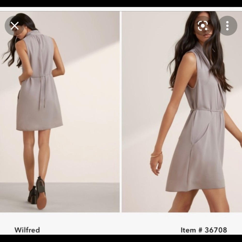 Wilfred Aritzia Sabine dress taupe colour size S